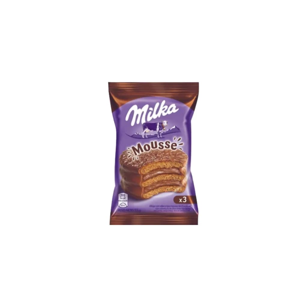 Chocolate alfajor milka mousse chocolate triplo 55g