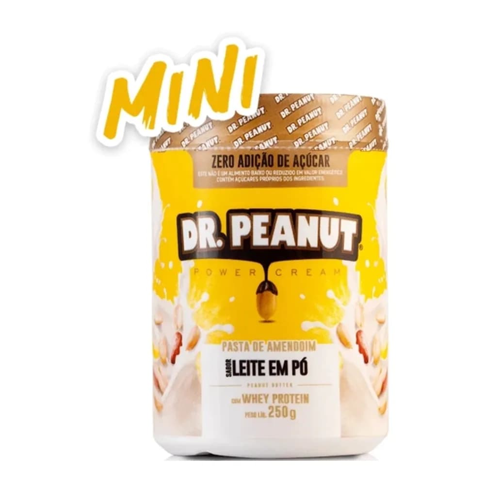 Pasta de amendoim leite em pó 250g dr. peanut