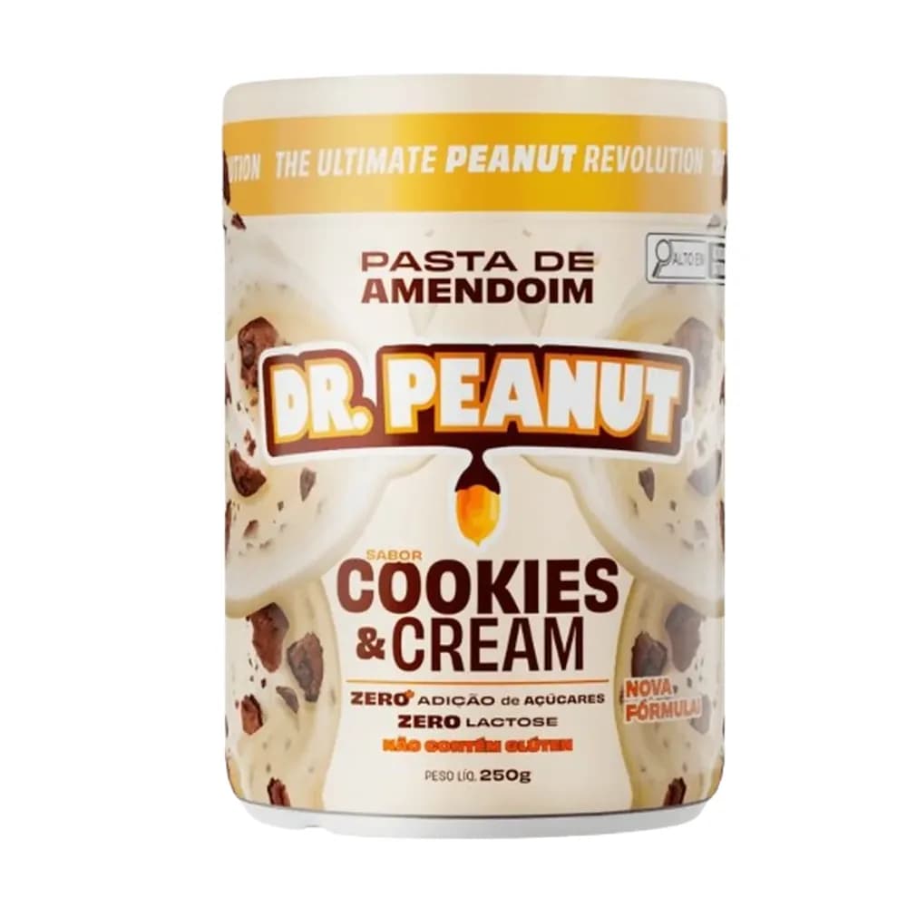 Pasta de amendoim cookies & cream 250g dr. peanut