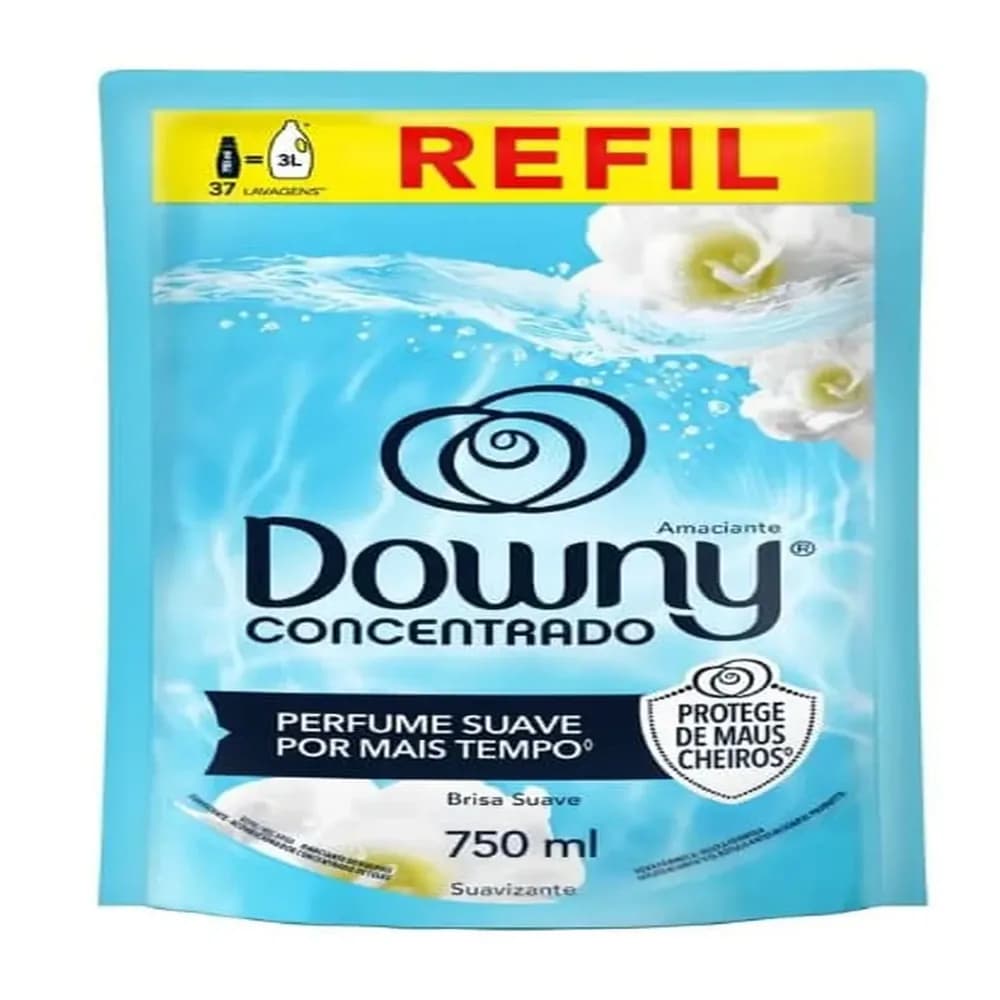 Amaciante roupa concentrado downy brisa suave 750ml refil