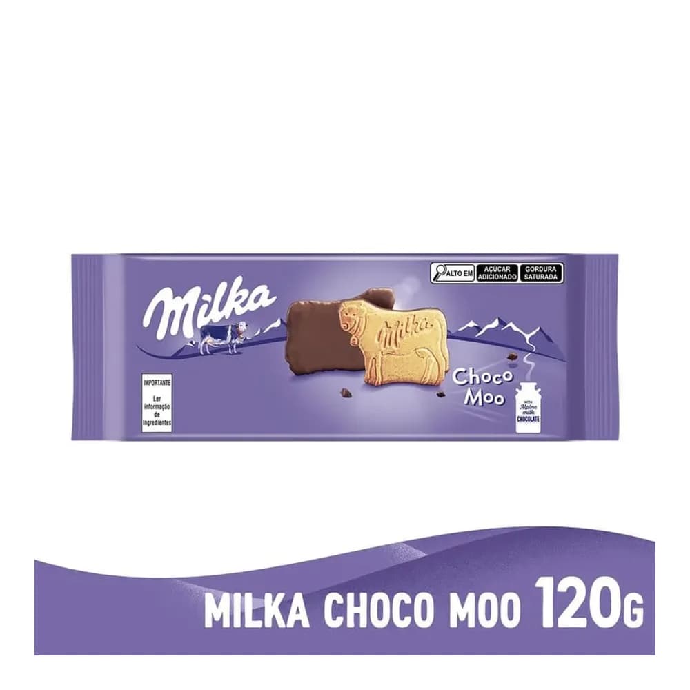 Biscoito doce recheado chocomoo milka 126g