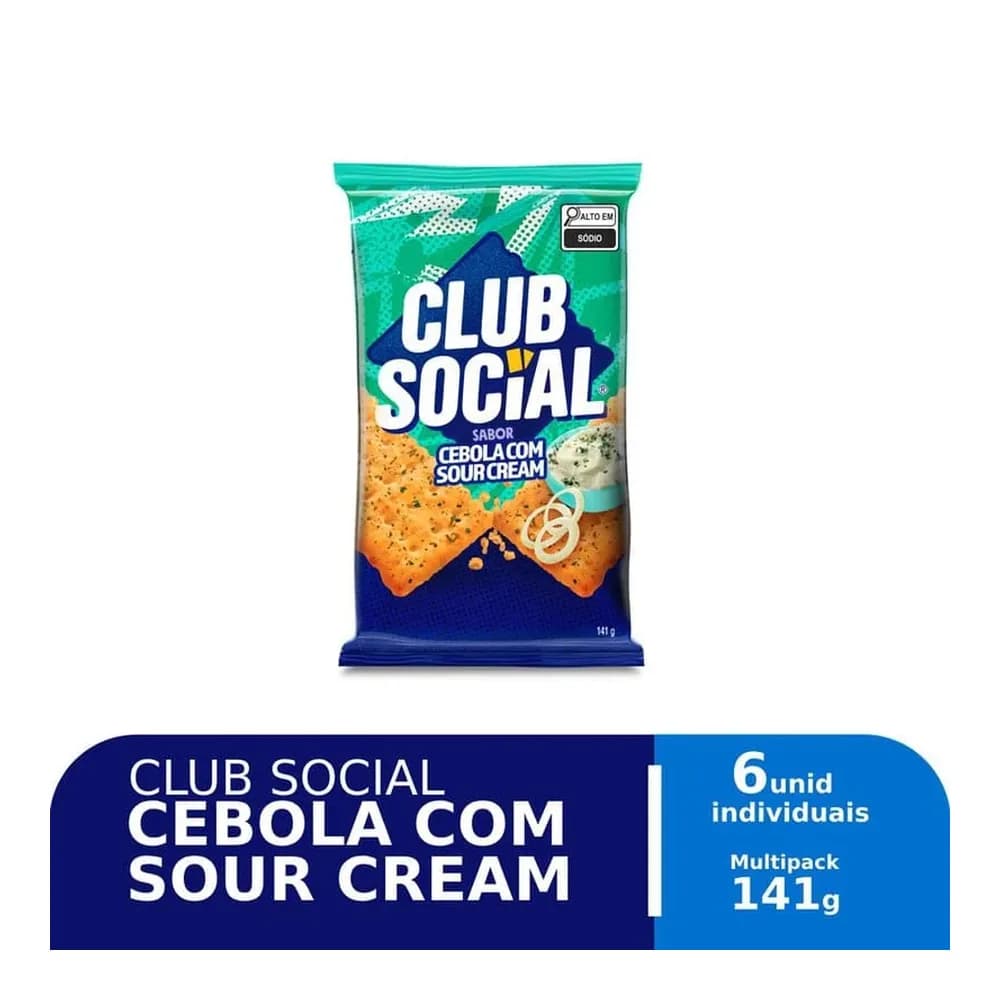 Biscoito de cebola com sour cream club social 141g