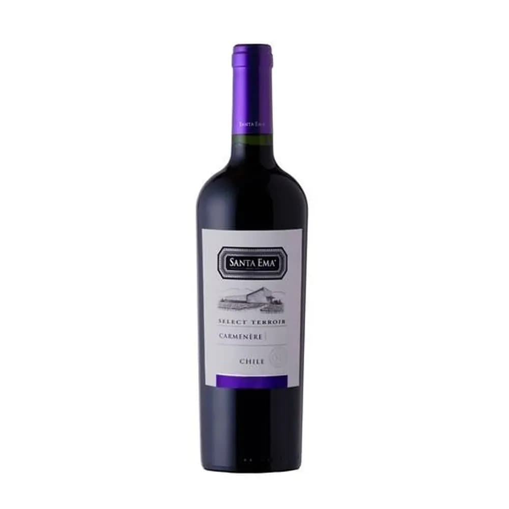 Vinho chileno santa ema seleccion terroir carmenere garrafa 750ml