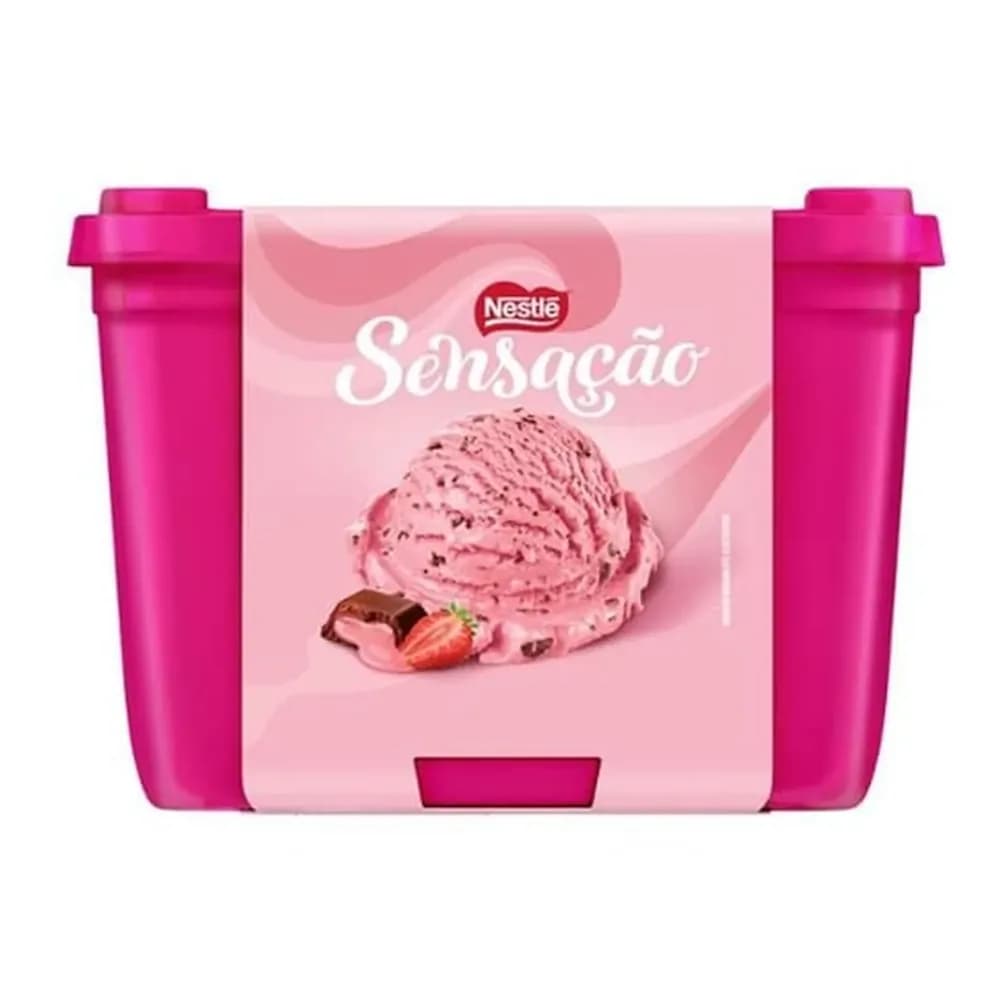 Sorvete sabor sensacao morango nestle 1,5l