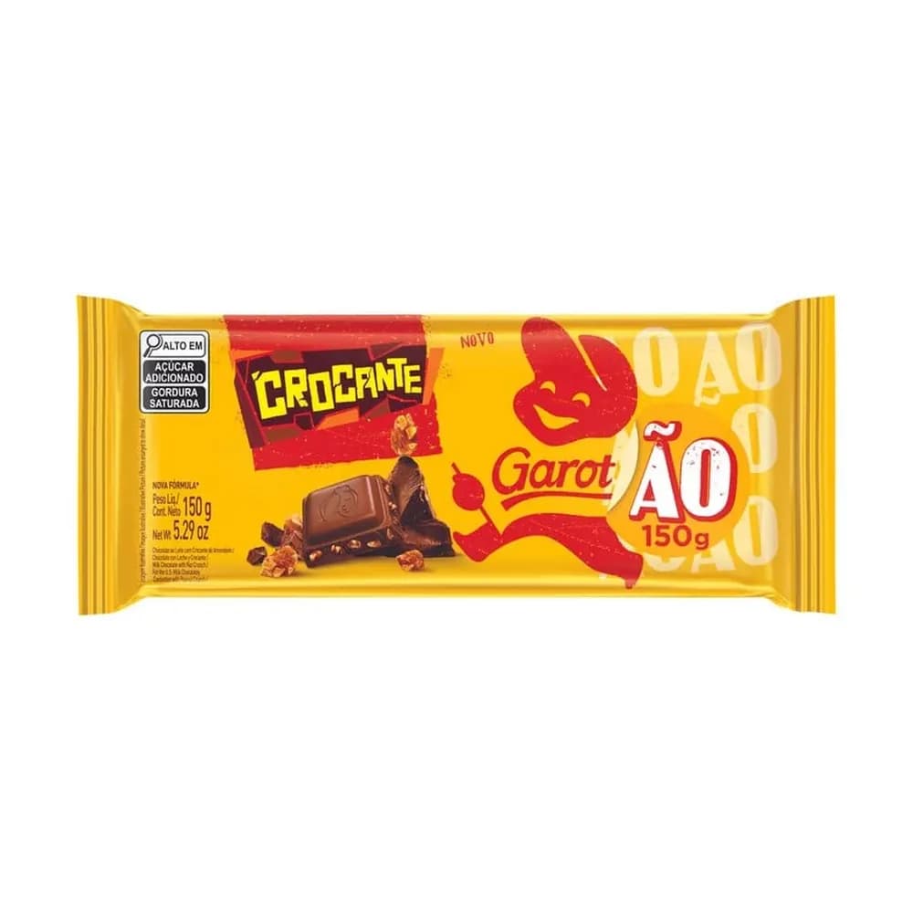 Chocolate ao leite crocante garoto 150g