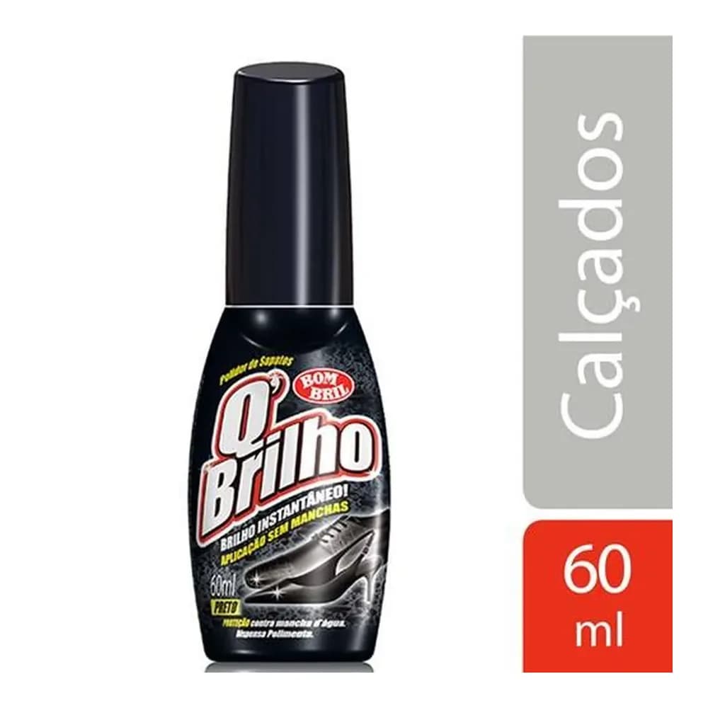 Cera liquida para sapato preta q'brilho 60ml
