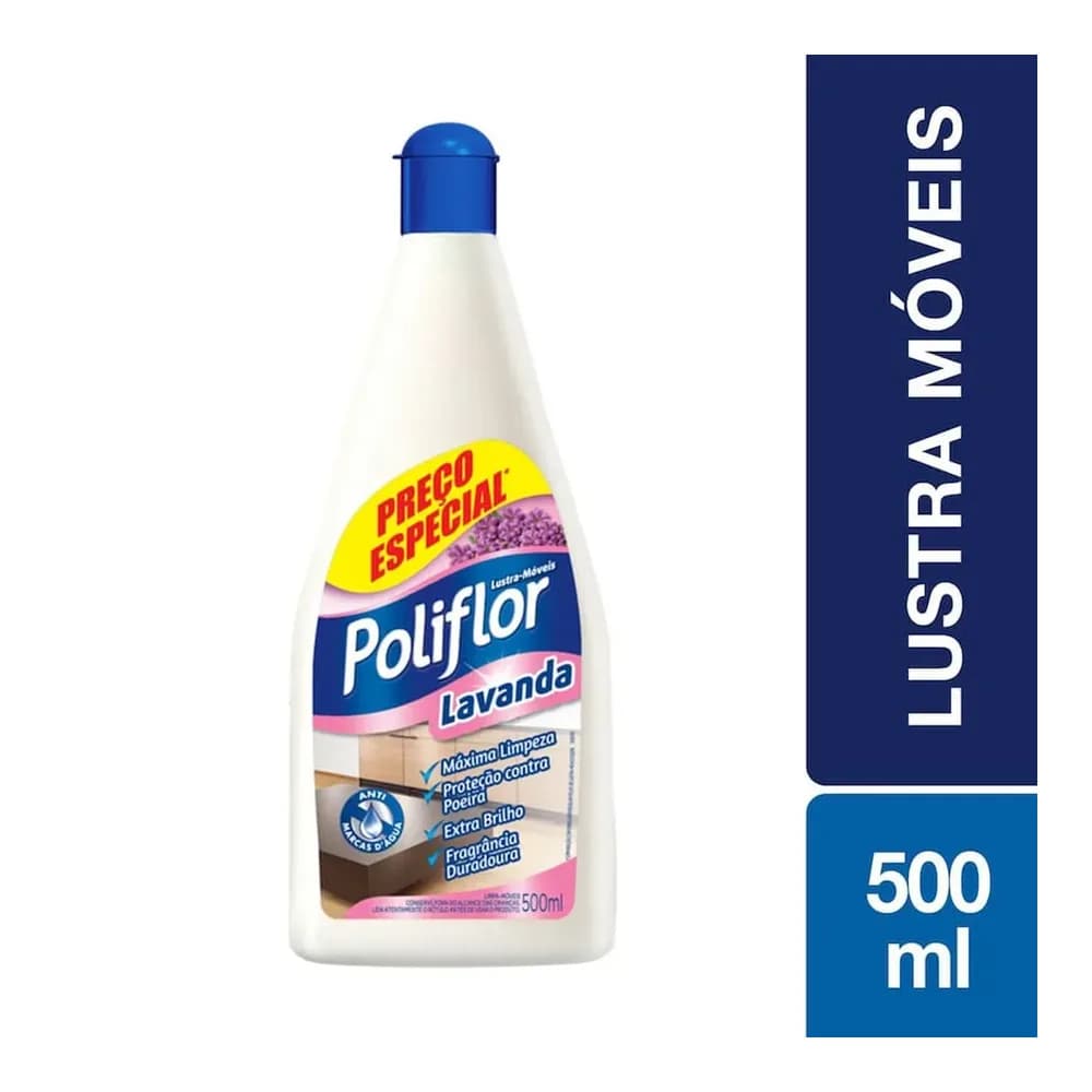 Lustra moveis lavanda poliflor 500ml