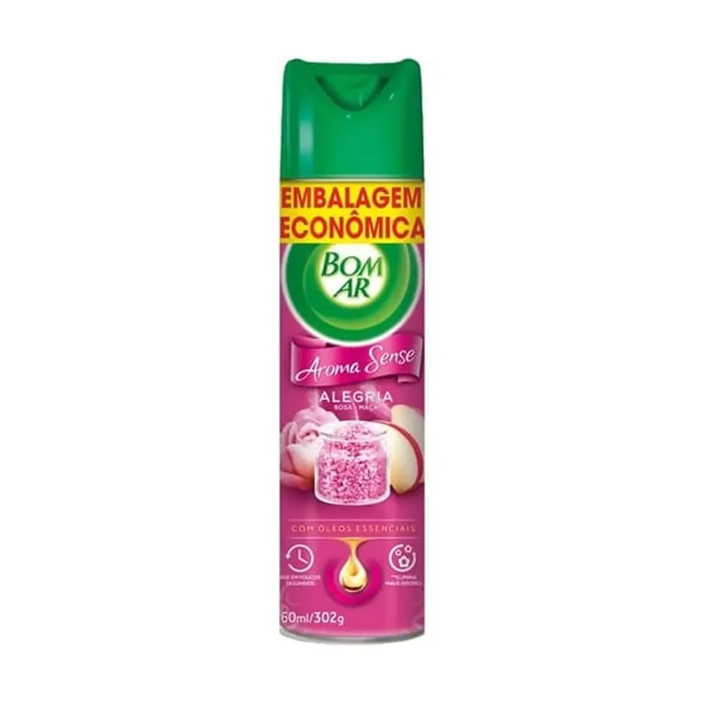 Neutralizador de odores alegria bom ar aroma sense frasco embalagem economica 360ml