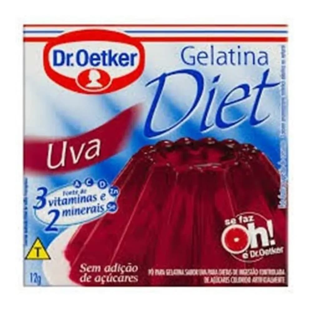 Gelatina em po oetker diet 12g uva