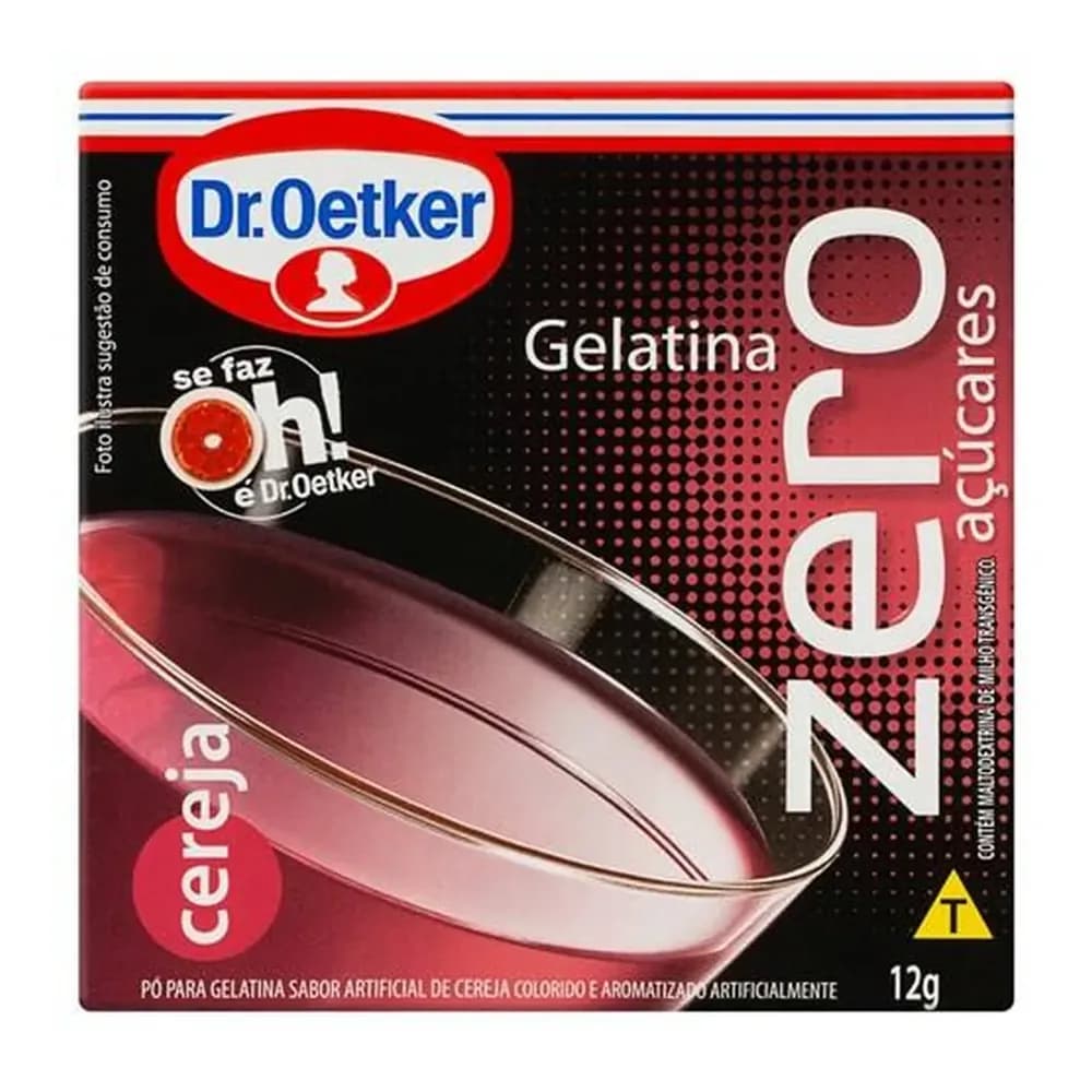 Gelatina em po dr oetker cereja zero acucares caixa 12g