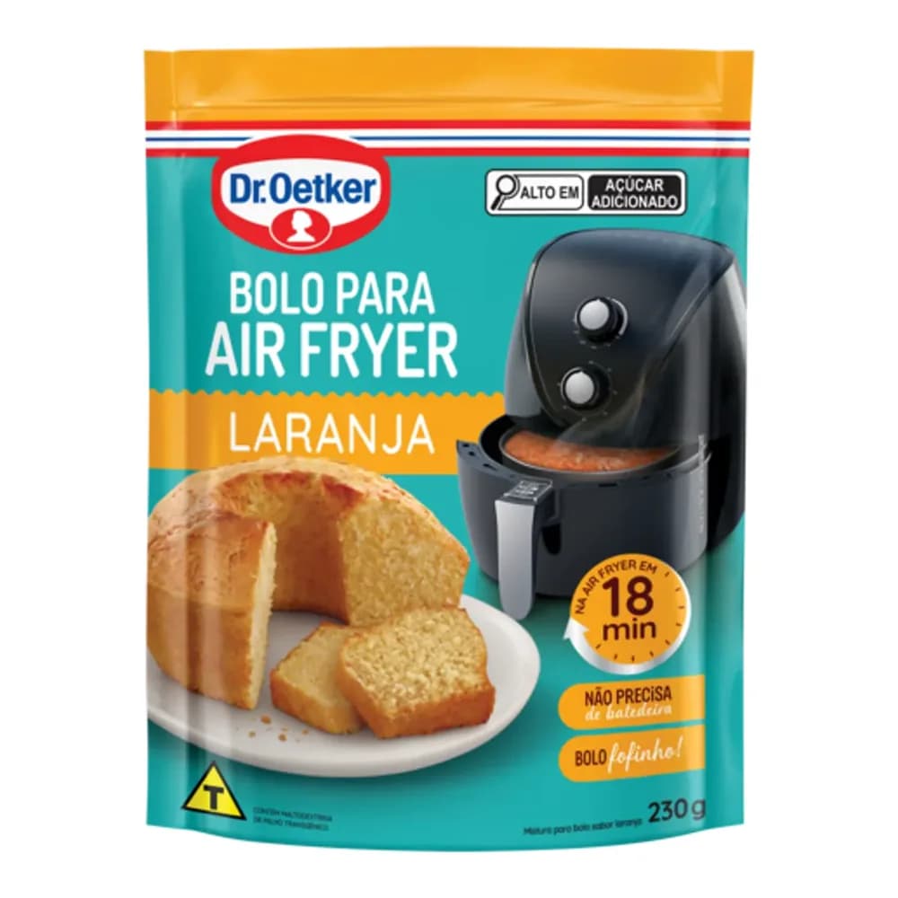 Bolo p/air fryer 230g laranja oetker