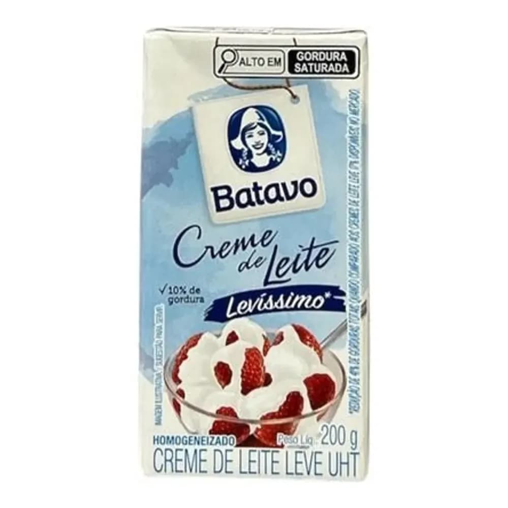 Creme de leite uht levissimo batavo 200g