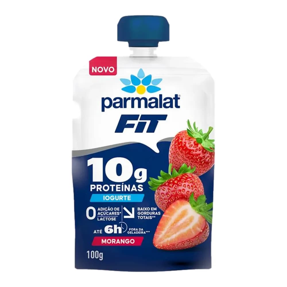 Iogurte fit morango parmalat pouch 100g