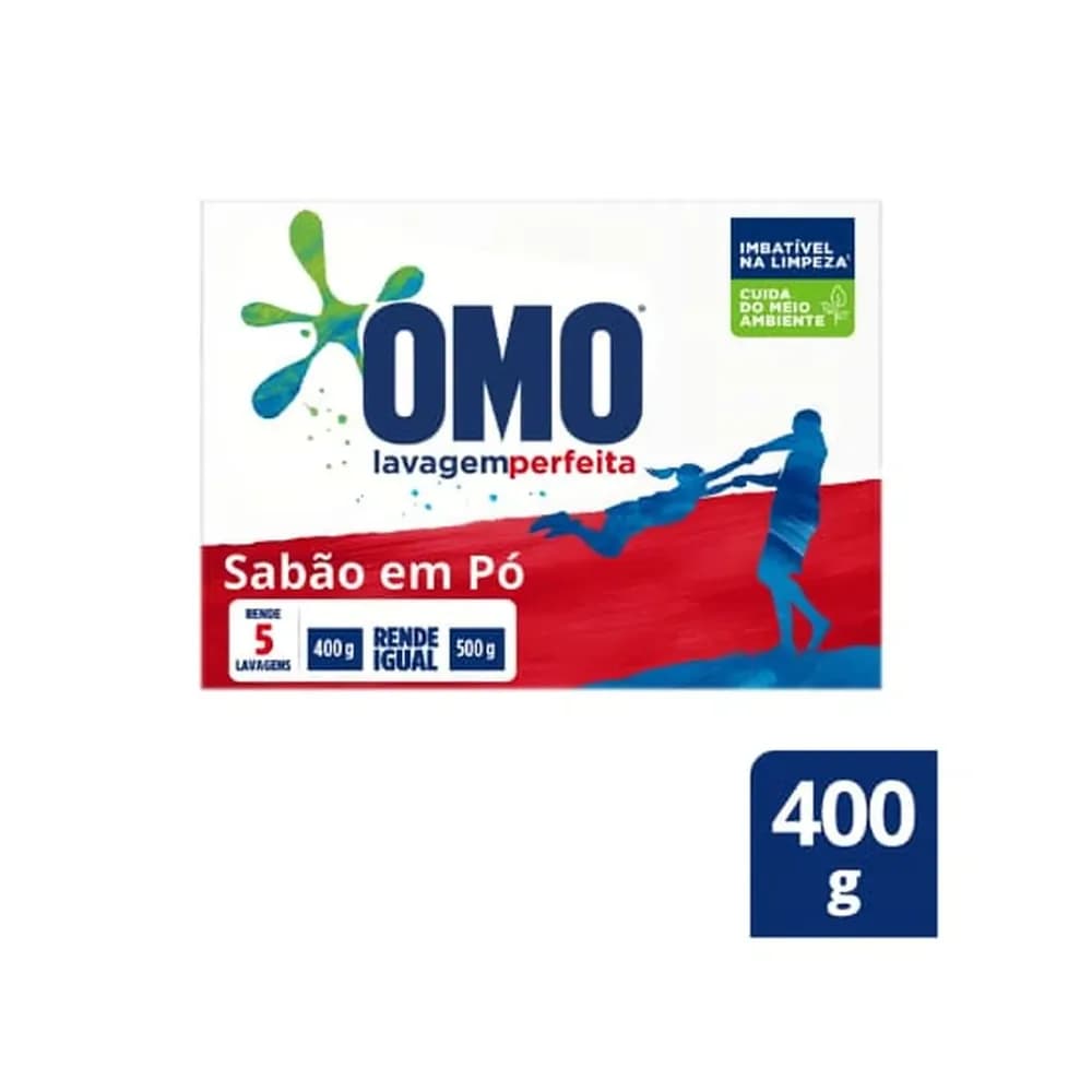 Lava-roupas po omo lavagem perfeita caixa 400g