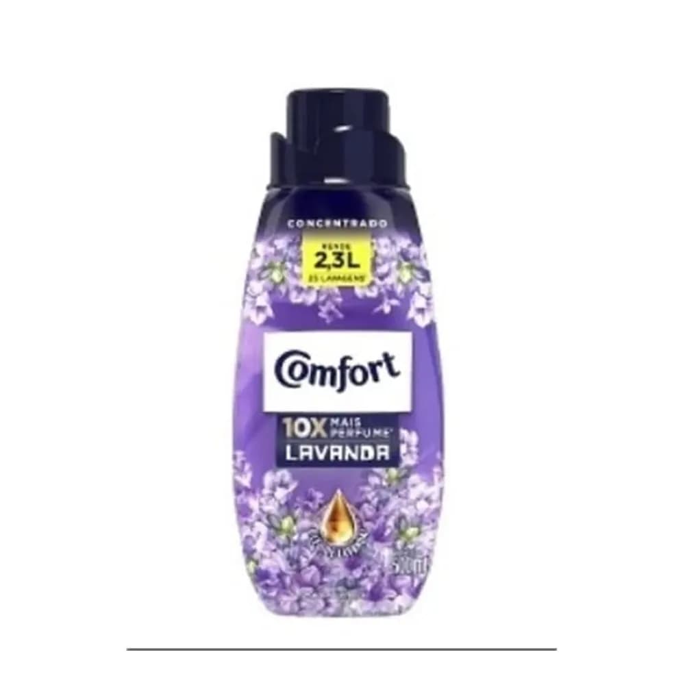 Amaciante de roupa concentrado lavanda comfort 500ml