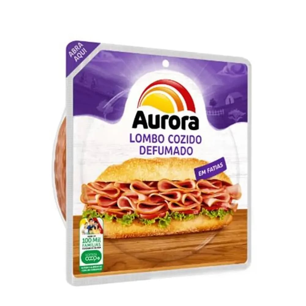 Lombo cozido fatiado aurora 180g