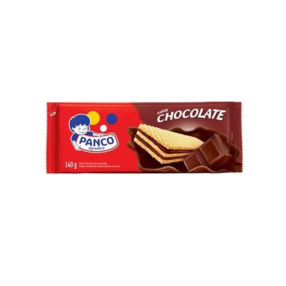 Biscoito wafer panco chocolate pacote 140g