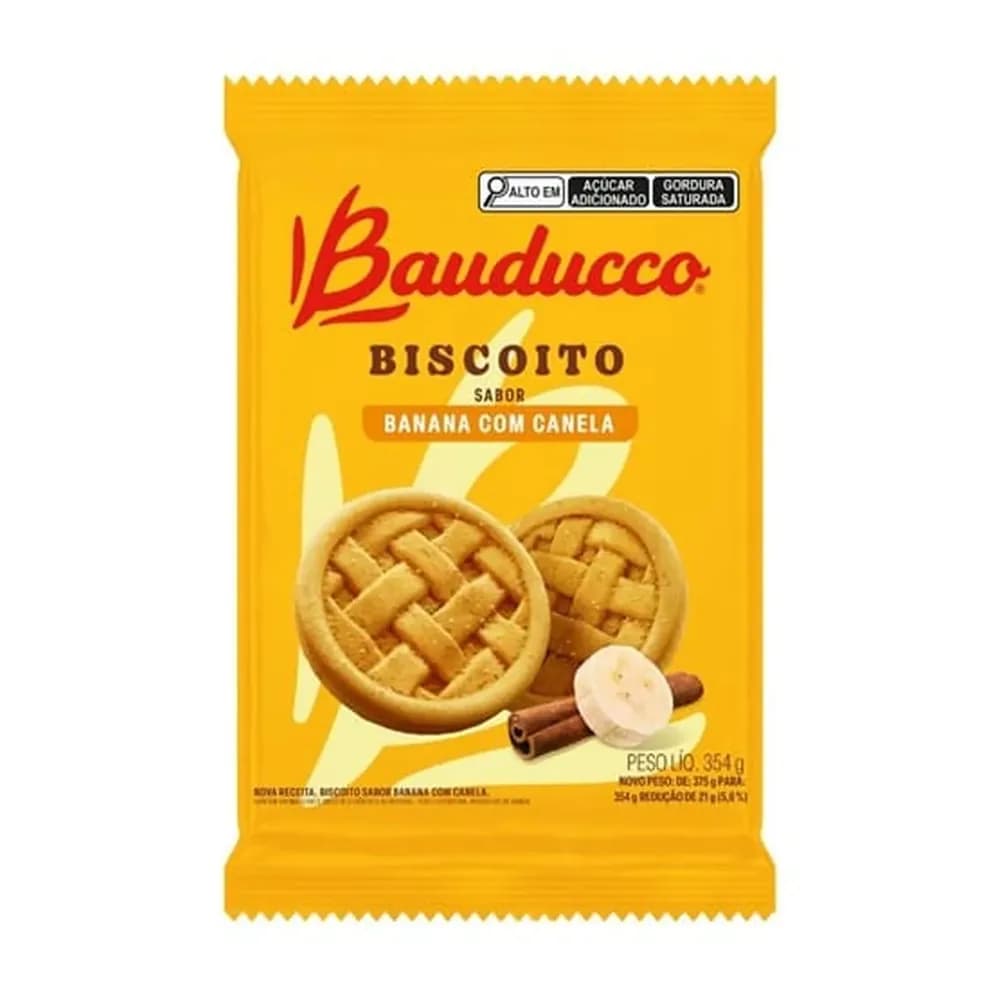 Biscoito banana com canela bauducco 354g