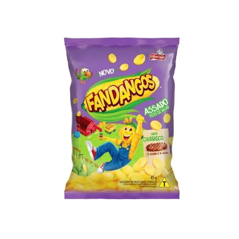 Salgadinho de milho fandangos sabor churrasco elma chips 35g