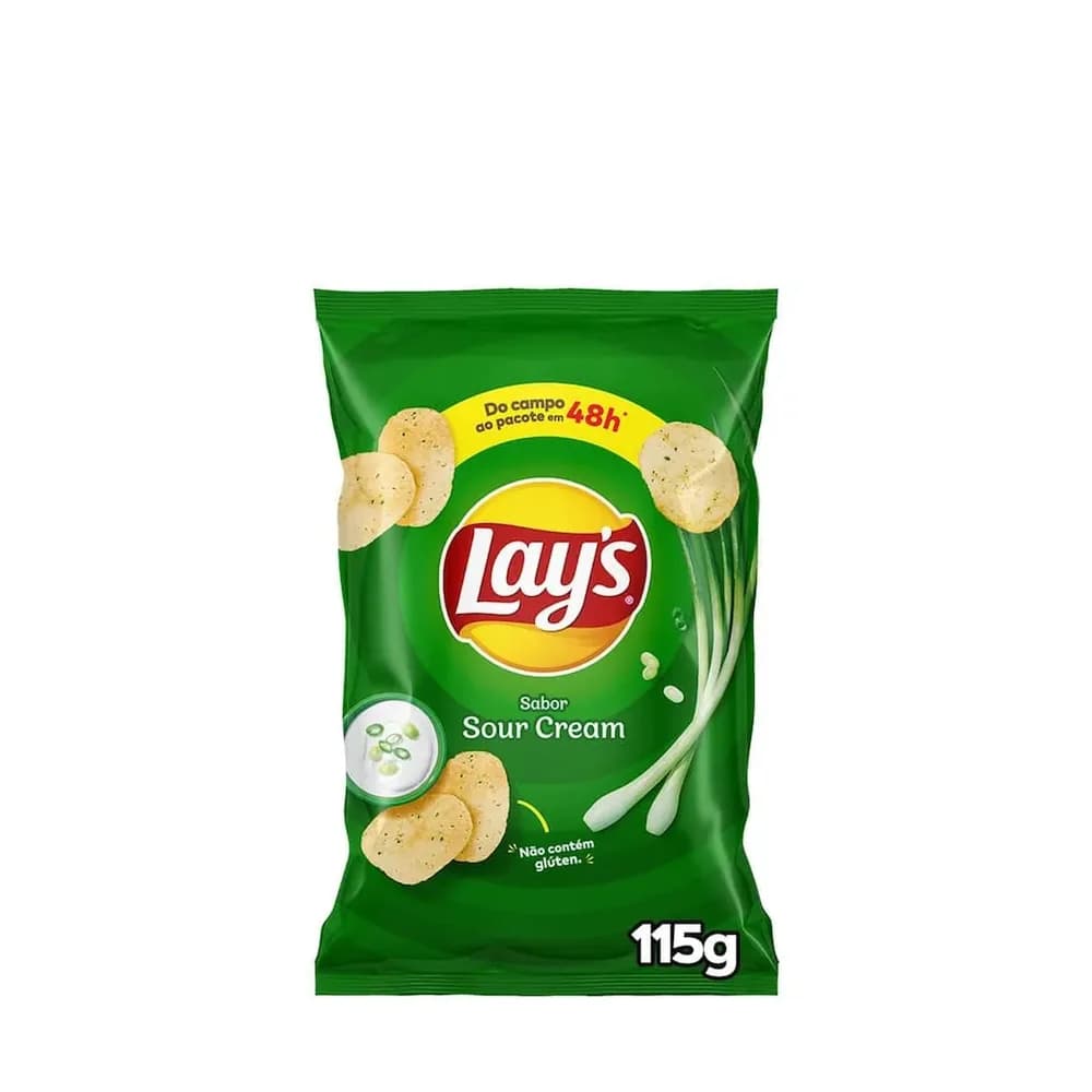 Batata frita lisa creme de cebola lay's 115g