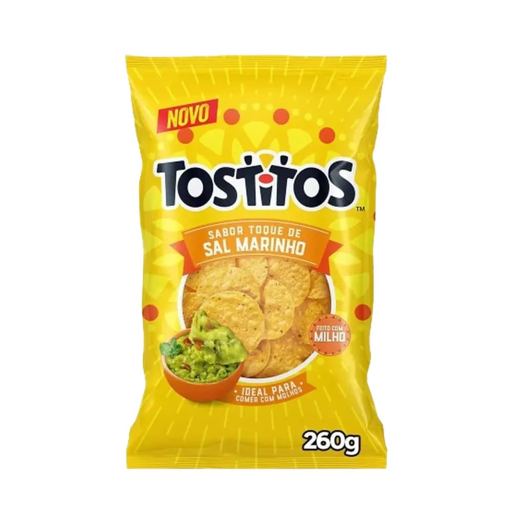 Salgadinho de milho toque de sal marinho tostitos 260g
