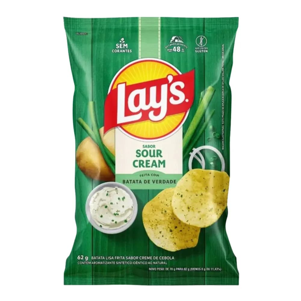 Batata lays sour cream elma chips 62g