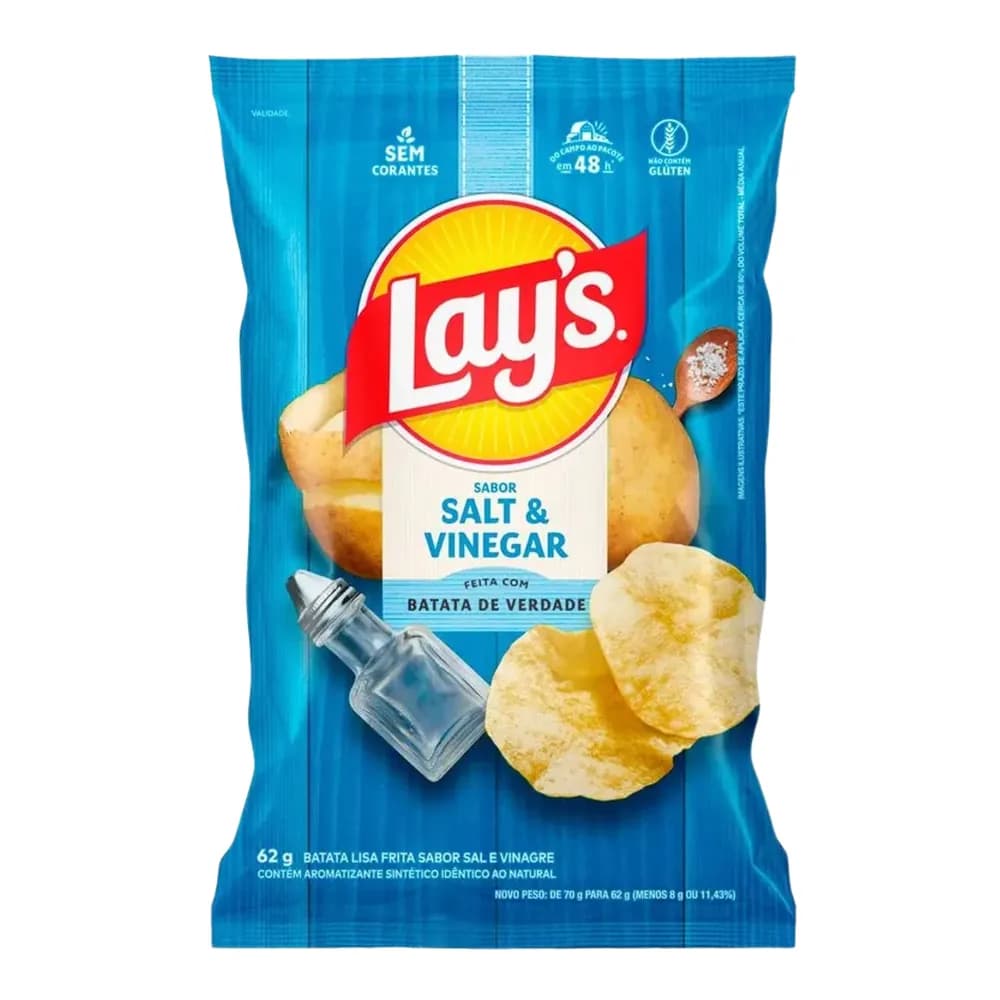 Batata lays salt vinegar elma chips 62g