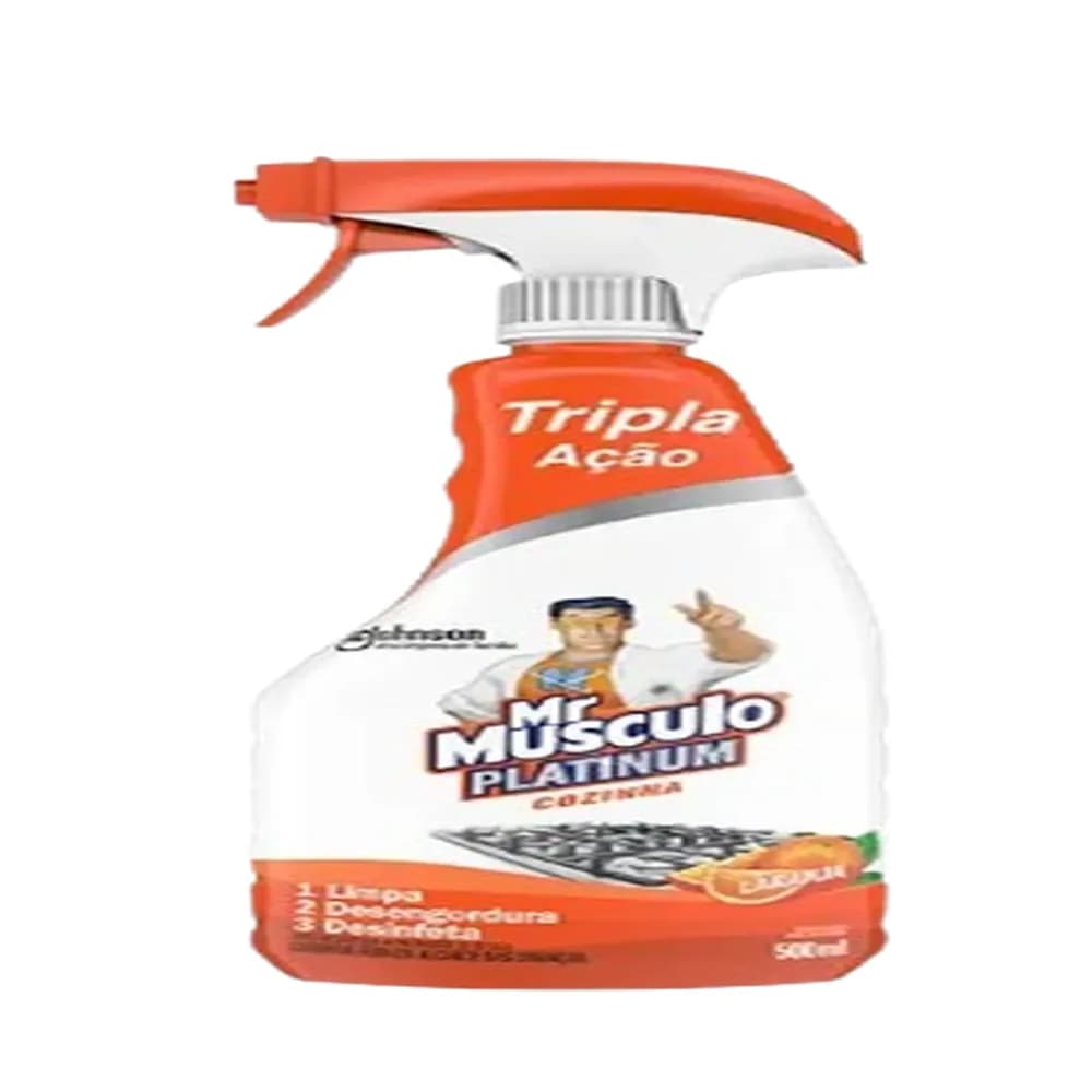 Limpador de cozinha desengordurante aroma laranja mr. musculo 500ml