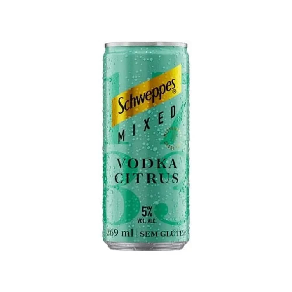 Bebida mista vodka citrus schweppes 269ml