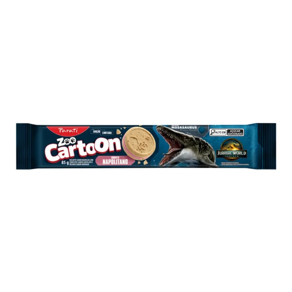 Biscoito jurass napol zoo cartoon 85g