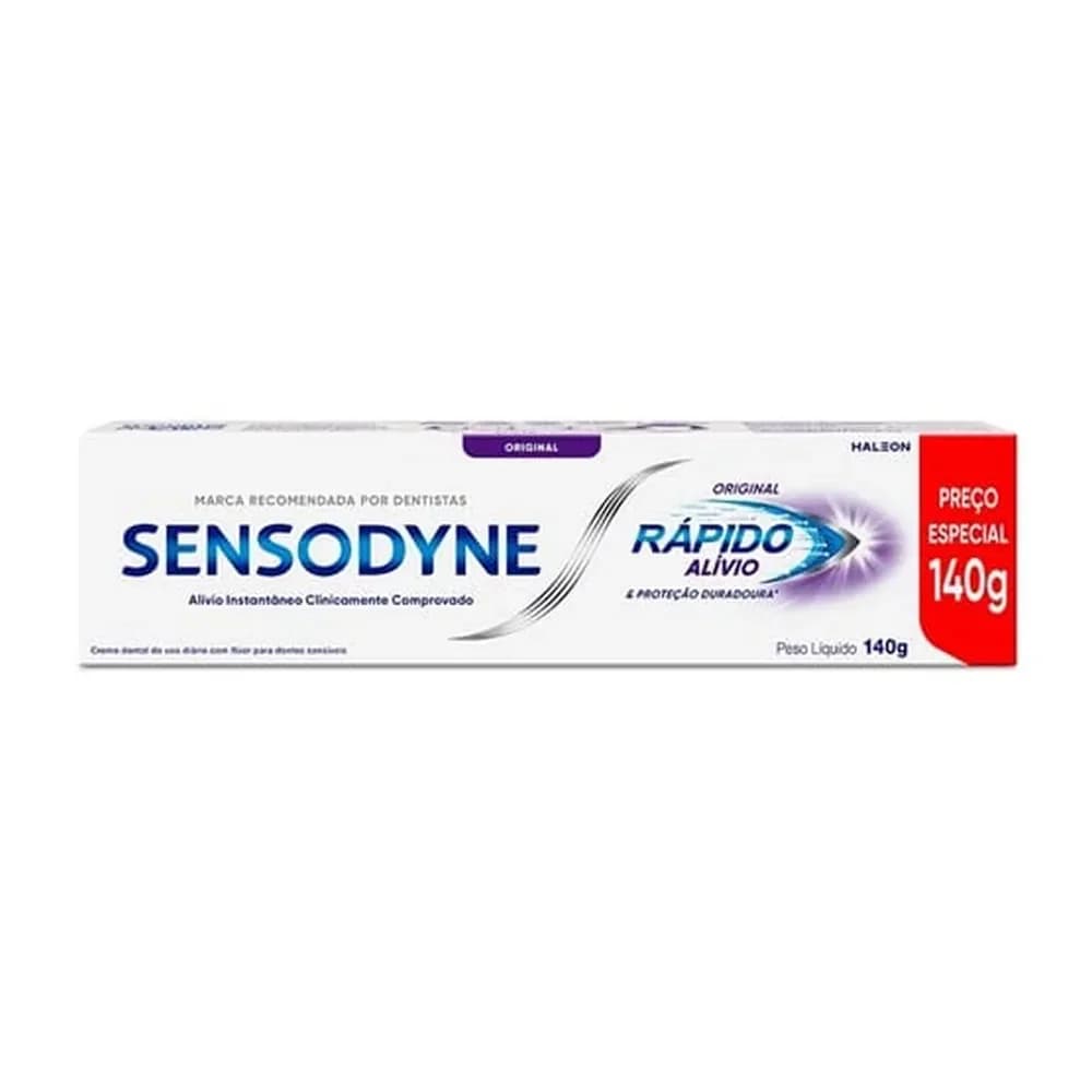 Creme dental rapido alivio sensodyne 140g