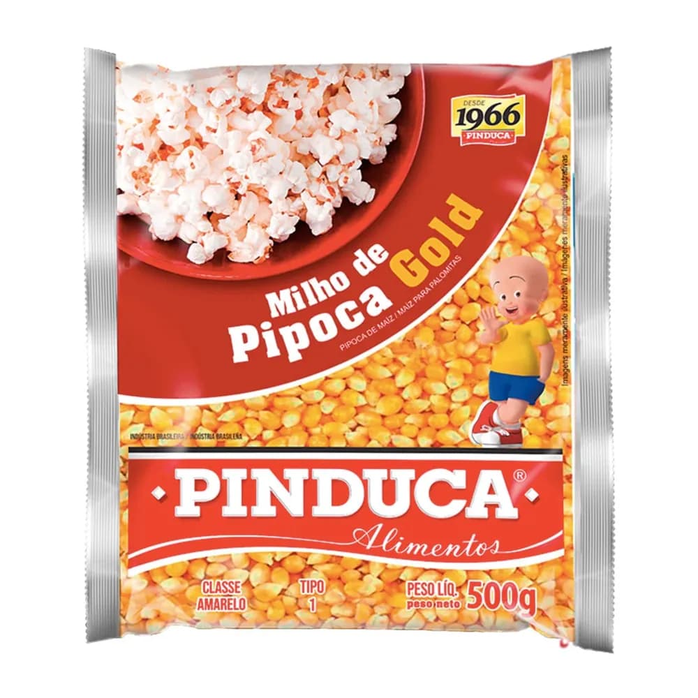 Pipoca de milho amarelo pinduca 500g