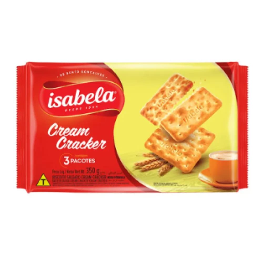 Biscoito cream cracker isabela 350g