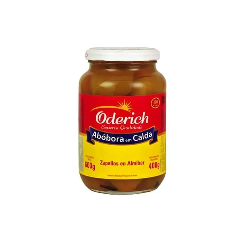 Abobora em calda oderich vidro 400g