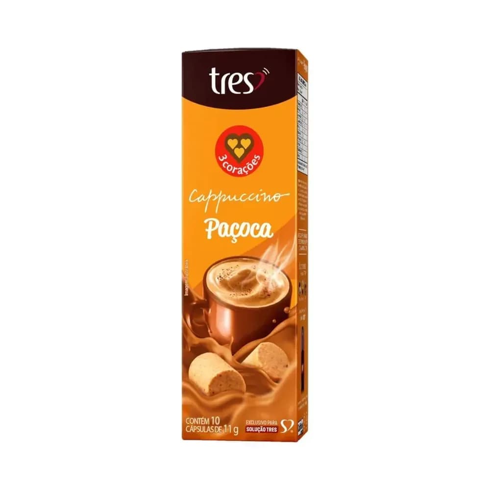 Cápsula café paçoca tres corações caixa 110g