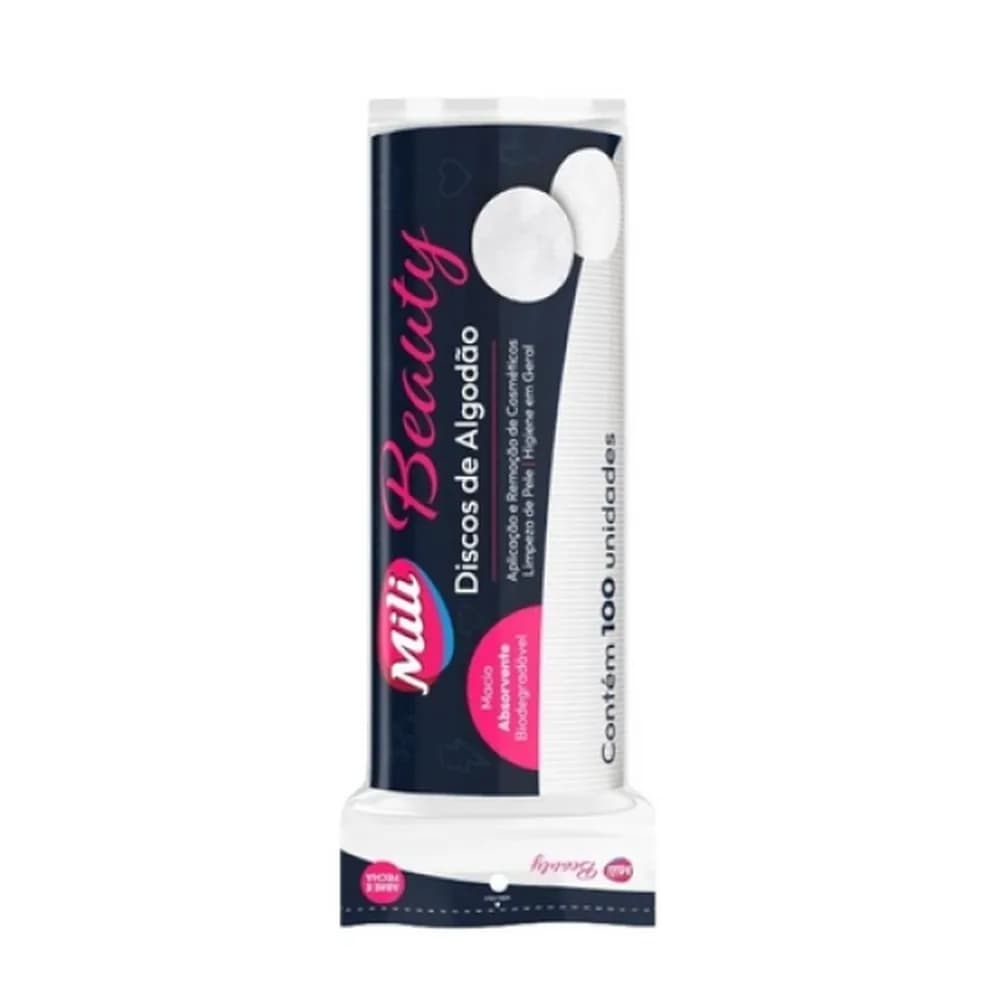 Disco de algodao mili beauty pacote com 50un