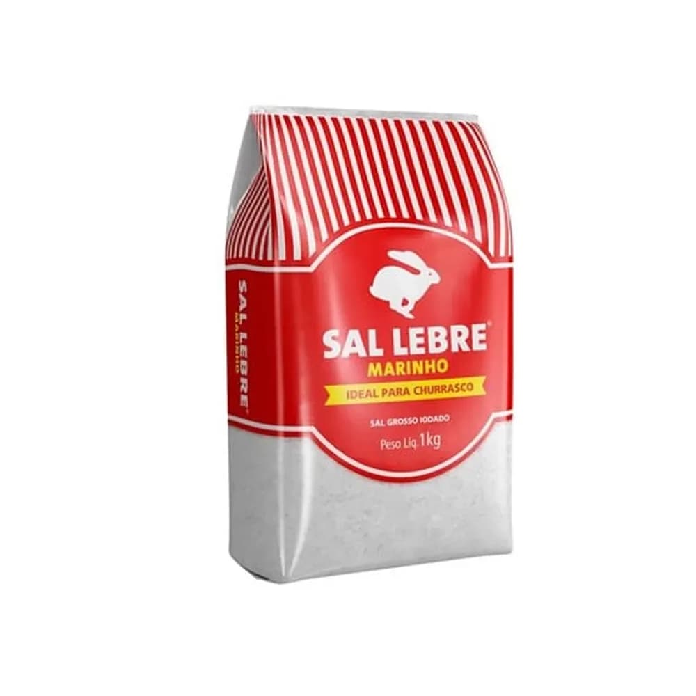 Sal grosso lebre marinho para churrasco 1kg