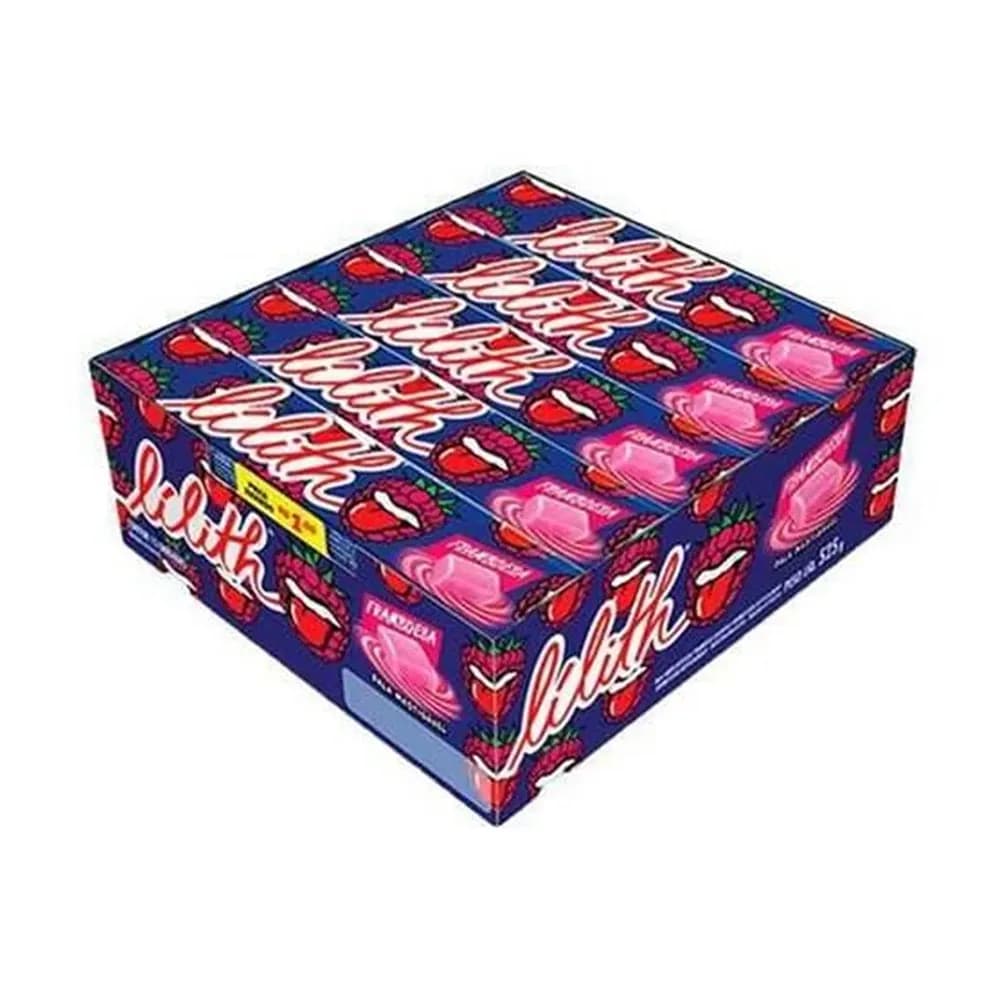 Bala drops mastigavel sabor framboesa lilith display 15un
