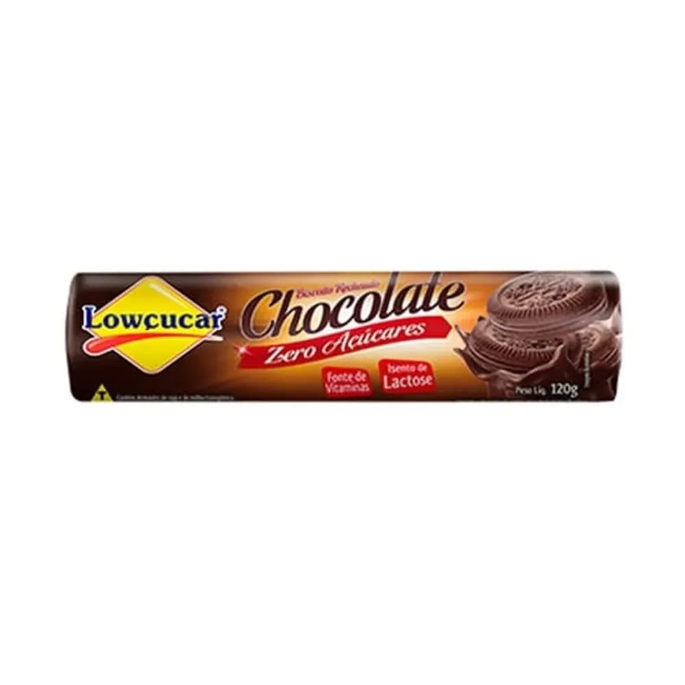 Biscoito recheado sabor chocolate lowcucar 120g