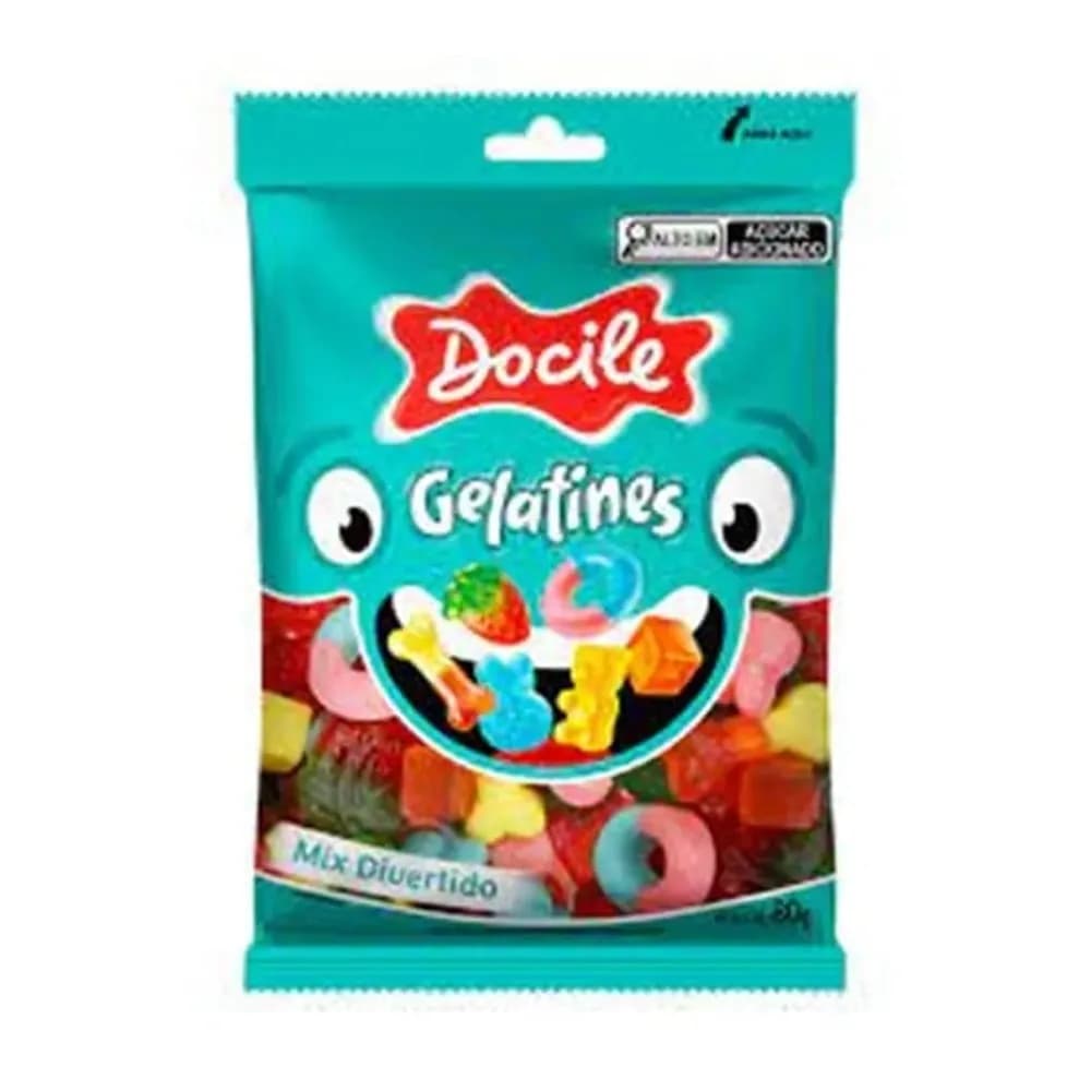 Balas gelatines mix divertido docile 80g
