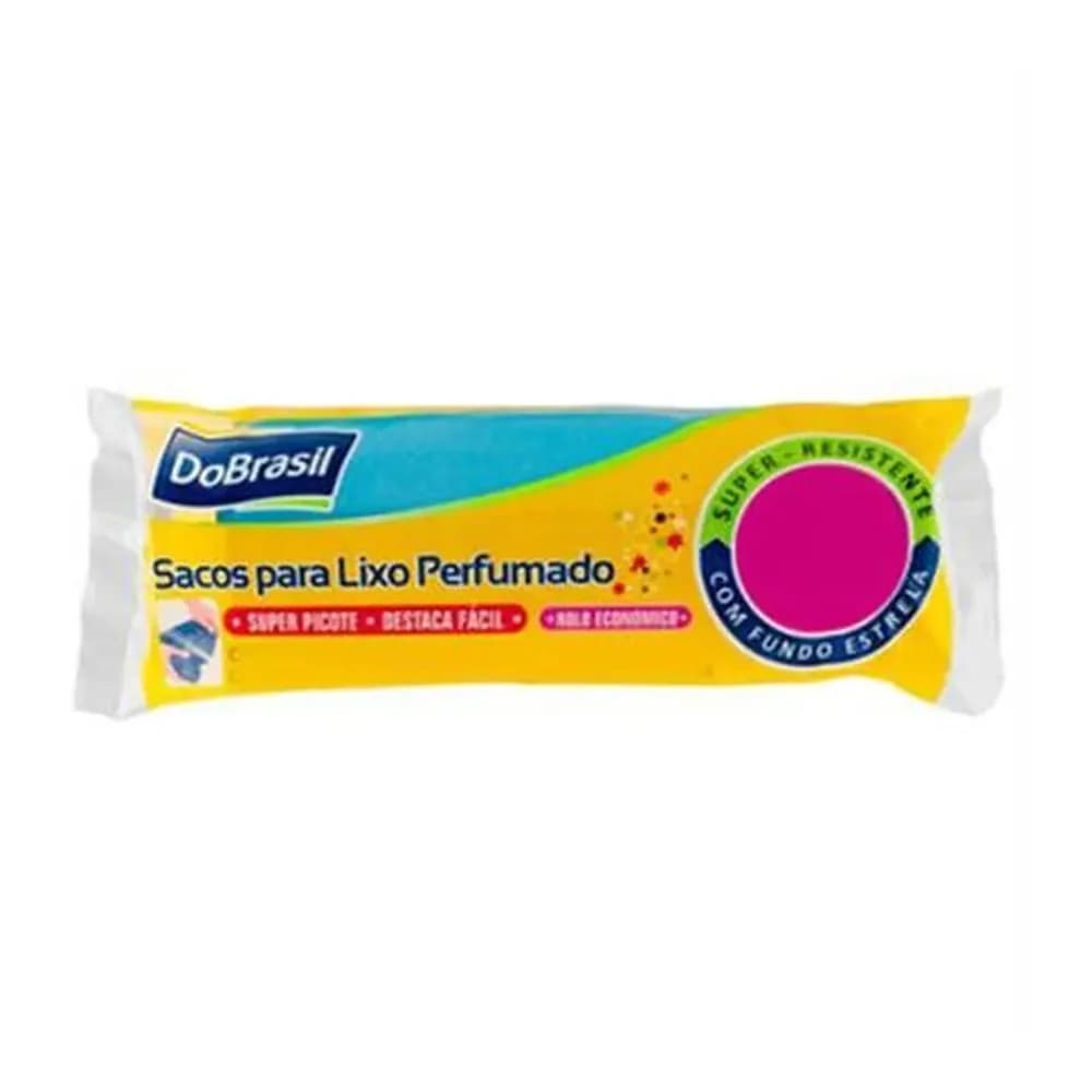 Saco de lixo do brasil perfumado azul 15 litros embalagem 40un