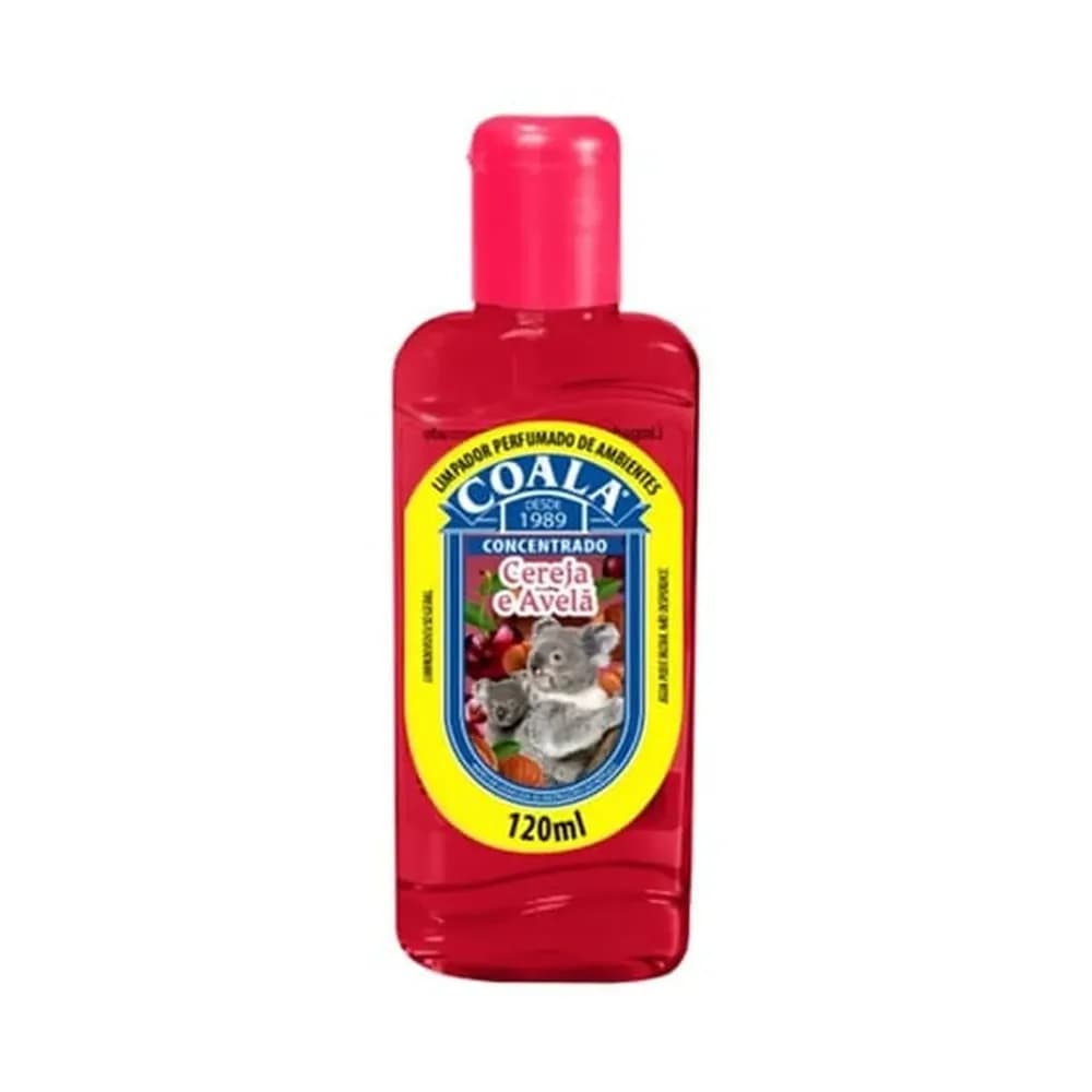 Limpador perfumado de ambientes concentrado cereja e avela coala 120ml