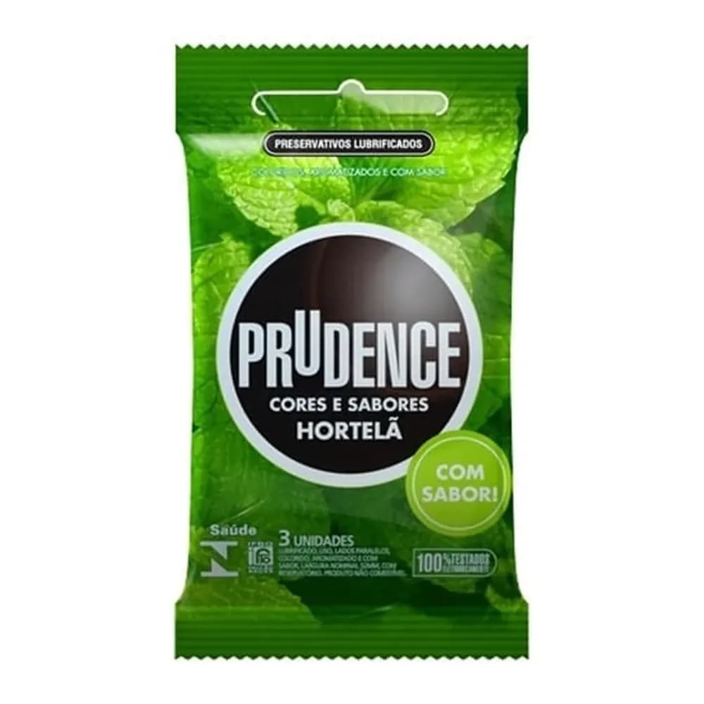 Preservativo prudence hortela embalagem 3 un