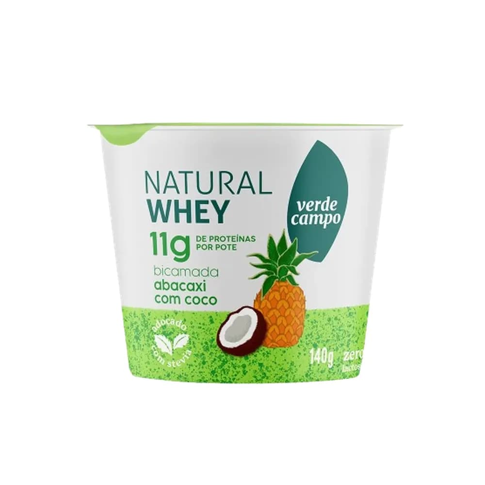 Iog.natural whey 140g p.11g s/lac abacaxi/coco