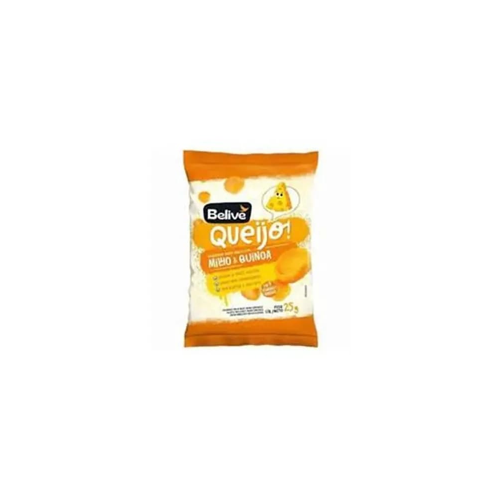 Salgadinho sabor queijo com milho e quinoa belive 25g