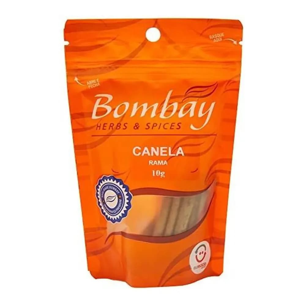 Especiarias bombay canela em rama 6cm embalagem 10g