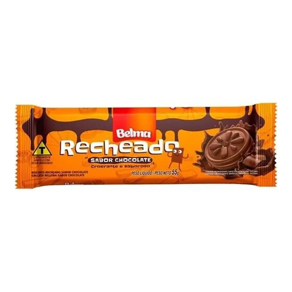 Biscoito recheado chocolate belma 55g