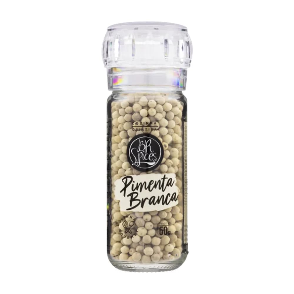 Pimenta branca gourmet com moedor br spices 50g