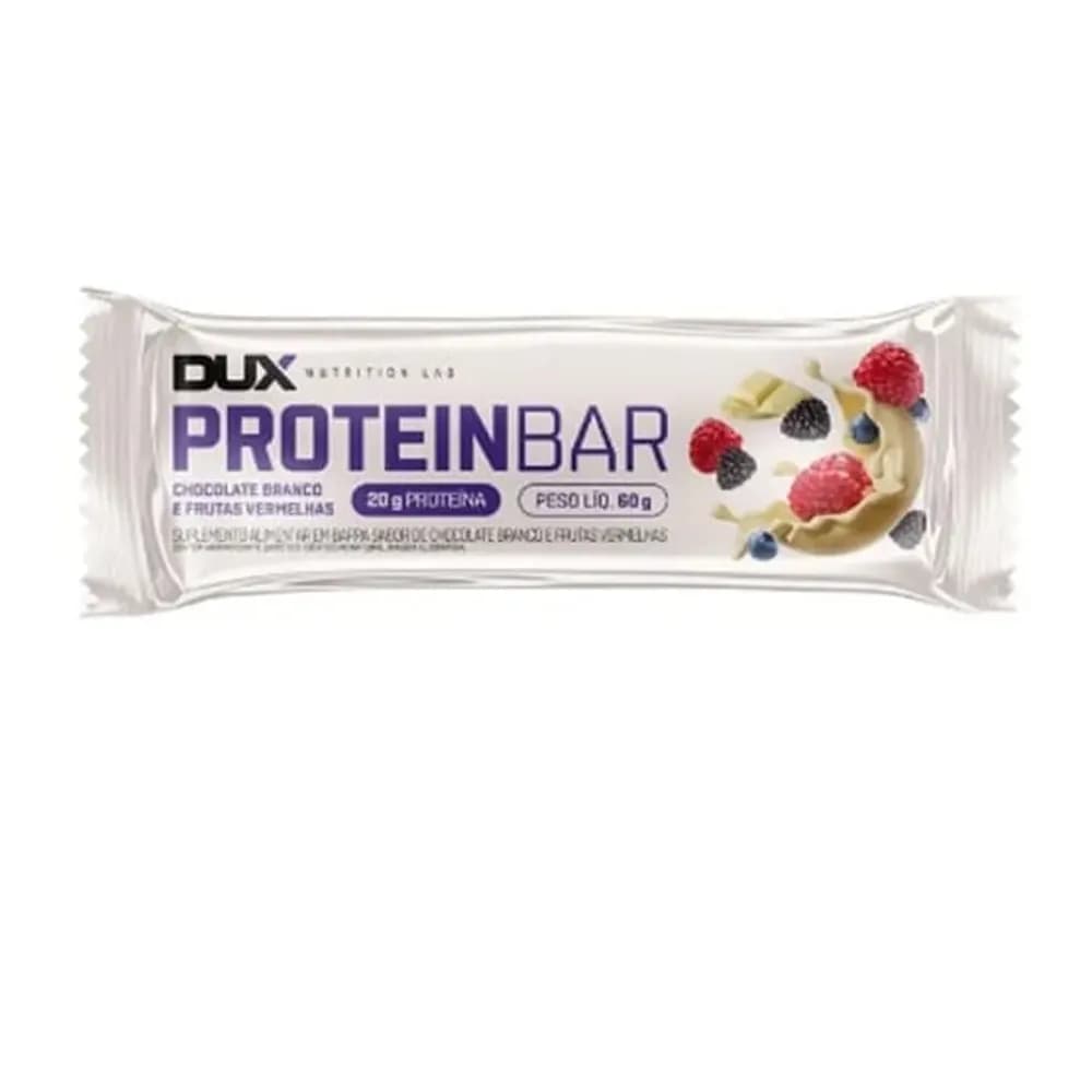 Barra de proteina chocolate branco e frutas vermelhas dux nutrition 60g