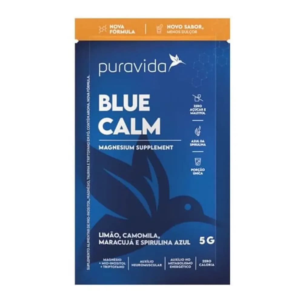 Suplemento alimentar blue calm magnesium supplement puravida 5g